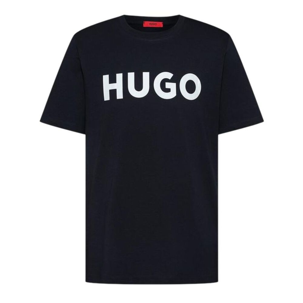Hugo Mens Dulivio Contrast Logo T-Shirt / Black Iris Navy/White